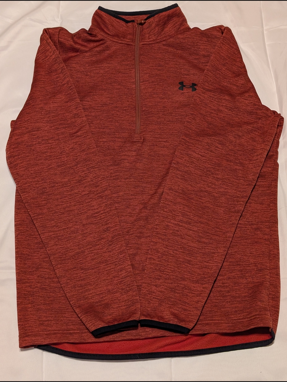 Under Armour Red Heather Quarter-Zip Pullover